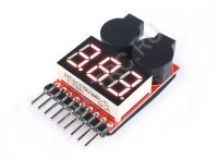 Тестер-индикатор напряжения и разряда Li-Po аккумуляторов 1-8S   - PILOTRC