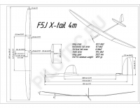 Планер спортивный F5G X-tail 4m (KIT) - PILOTRC