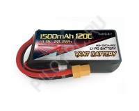 Аккумулятор LiPo VANT Battery 14.8В (4S)1500мАч 120C разъём XT60 - PILOTRC
