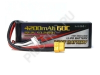 Аккумулятор  VANT Battery LiPo 22.2В 4200мАч 60C (мягкий корпус, 6S, разъем XT60) - PILOTRC