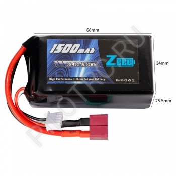  Zeee Power LiPO3s 11.1v 1500mah 60c SOFT - PILOTRC