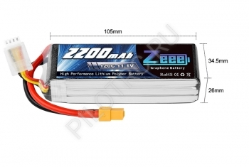  Zeee Power LiPO 3S 11.1  2200mah 120C - PILOTRC