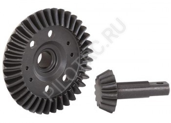  Ring gear, differential/ pinion gear, differential (machined, spiral cut) (front)  - PILOTRC