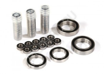 Комплект шарикоподшипников Ball bearing set, TRX-4® Traxx™, black rubber sealed, stainless (contains 5x11x4 (40), 20x32x7 (2), & 17x26x5 (2) bearings/ 5x11x.5mm PTFE-coated washers (40)) (for 1 pair of front or rear tracks)  - PILOTRC