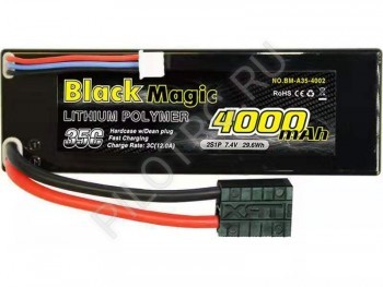  Black Magic 7.4V,2S1P35C 4000mah (hardcase w/Traxxas Plug) - PILOTRC
