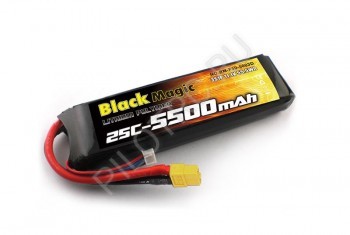 Аккумулятор Black Magic 11.1V (3S) 5500mAh 25C LiPo XT60 plug - PILOTRC