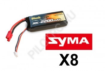 Аккумулятор Black Magic LiPo 7,4В(2S) 2200mAh 30C (для Syma X8) - PILOTRC