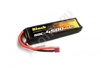 Аккумулятор Black Magic 11.1V (3S) 4500mAh 50C LiPo Deans plug - PILOTRC