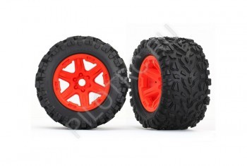    TRAXXAS Orange wheels + 3.8" Talon EXT tires + foam inserts - PILOTRC