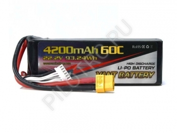   VANT Battery LiPo 22.2 4200 60C ( , 6S,  XT60) - PILOTRC