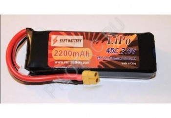  LiPo VANT Battery 7.4 (2S )2200 45C ( T-Plug) - PILOTRC